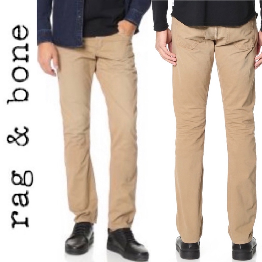 Rag & Bone Standard Issue Fit 3 Slim Straight Leg Men’s Chino Pants Dis Khaki 31